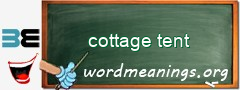 WordMeaning blackboard for cottage tent